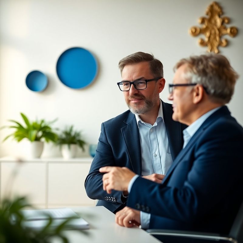 Finanční poradce a klient při konzultaci